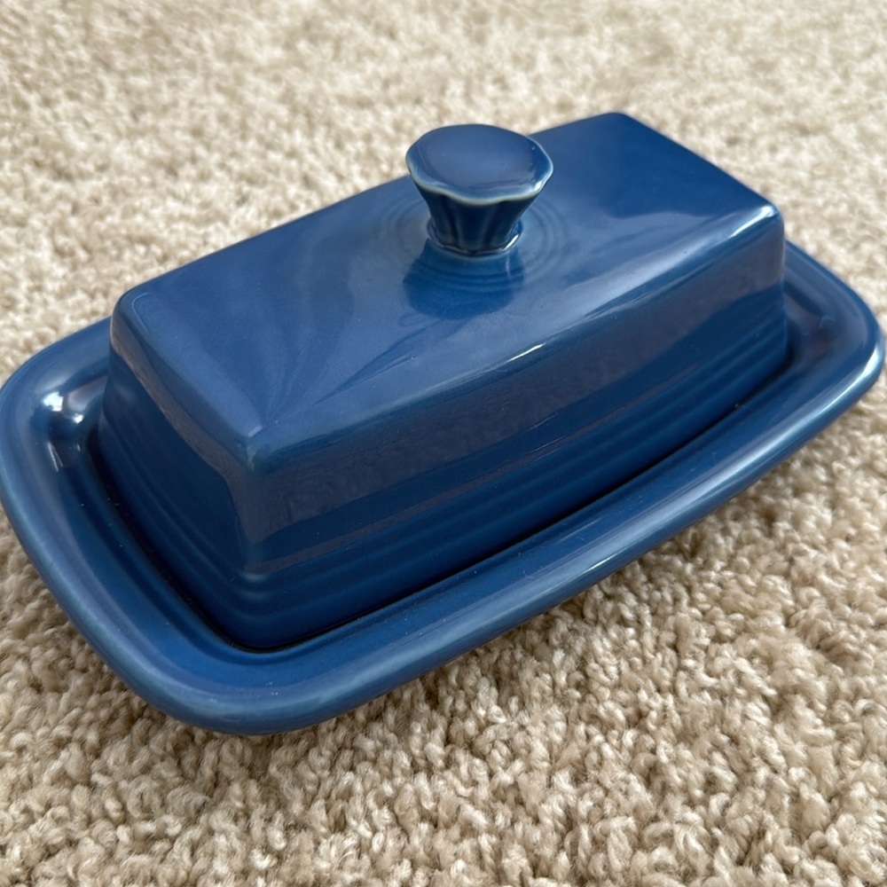 Fiestawear blue butter dish